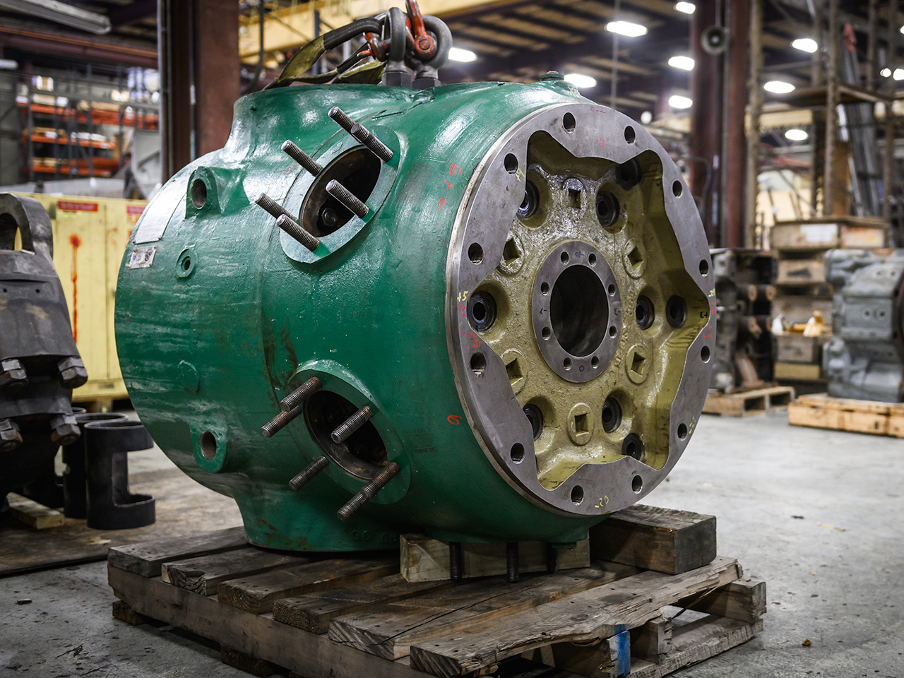 Cooper-Bessemer Compressor Cylinders in Shop
