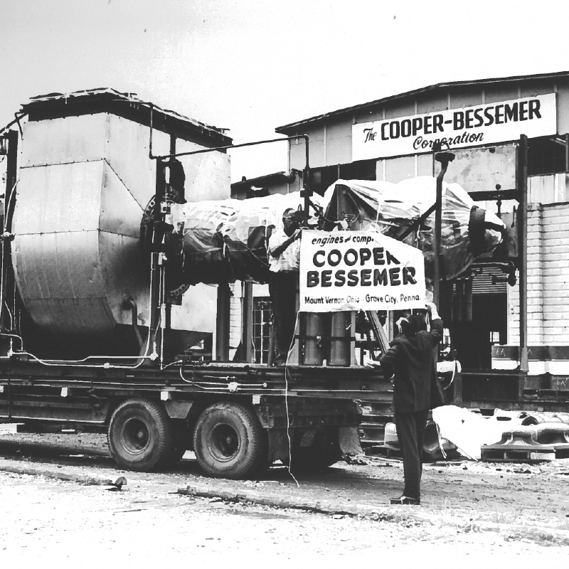 1929 Cooper-Bessemer Corporation established in Mount Vernon, Ohio After merge of C&G Cooper and Bessemer Gas Engine Co.