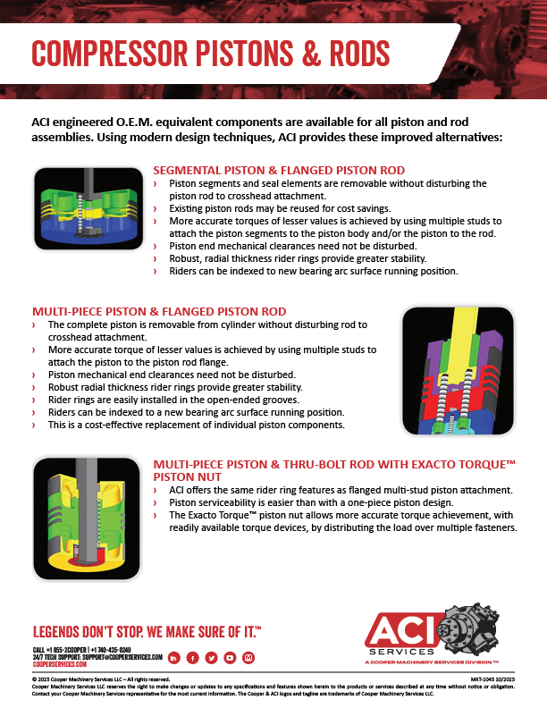MKT-1045 Compressor Pistons and Rods