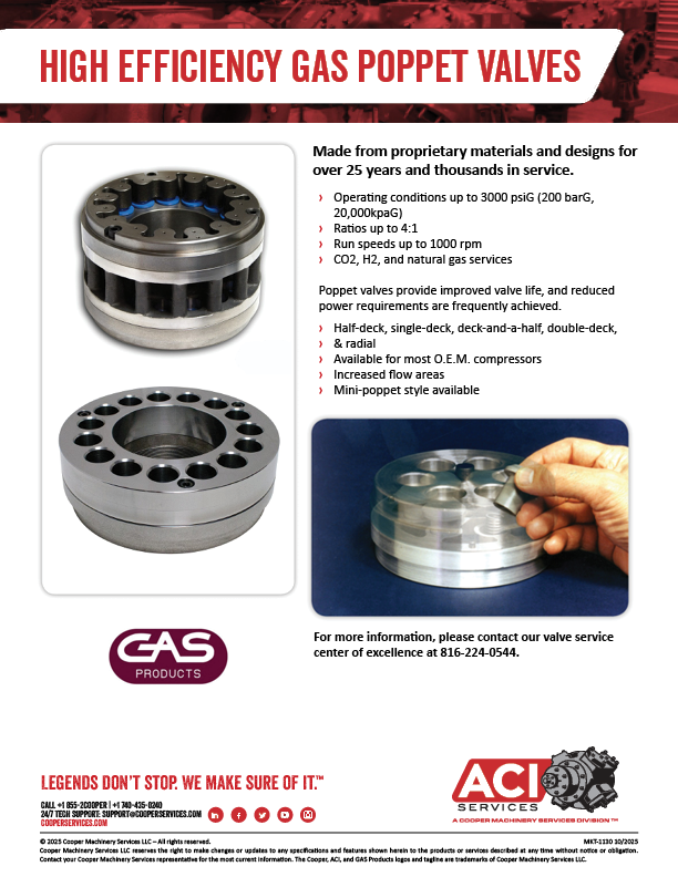 MKT-1130 High Efficiency Gas Poppet Valves
